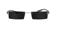 Silver/Black/Red Glasses Direct Caravelli 104 Rectangle Glasses - Sun