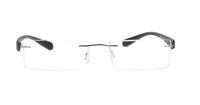 Slv/Blk/Brn Glasses Direct Caravelli 104 Rectangle Glasses - Front