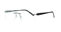Dark Gunmetal Glasses Direct Caravelli 200 Rectangle Glasses - Angle