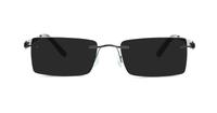 Dark Gunmetal Glasses Direct Caravelli 200 Rectangle Glasses - Sun