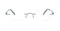 Matt Blue Glasses Direct Caravelli 203 Oval Glasses - Front