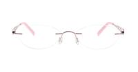Matt Pink Glasses Direct Caravelli 203 Oval Glasses - Front