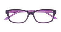 Dark Purple Glasses Direct Daisy Rectangle Glasses - Flat-lay