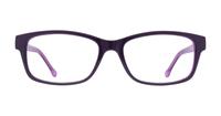 Dark Purple Glasses Direct Daisy Rectangle Glasses - Front