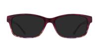 Purple Havana Glasses Direct Daisy Rectangle Glasses - Sun
