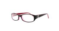 Black/Pink Glasses Direct Demoiselle Rectangle Glasses - Angle