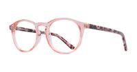 Crystal Pink Glasses Direct Deon Round Glasses - Angle