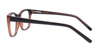 Black / Brown Glasses Direct Diallo Square Glasses - Side