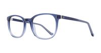 Shiny Gradient Blue Glasses Direct Donnie Round Glasses - Angle