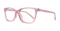 Crystal Pink Glasses Direct Dottie Rectangle Glasses - Angle