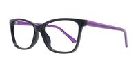 Shiny Black Glasses Direct Dottie Rectangle Glasses - Angle