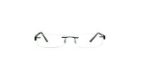 Matt Black Glasses Direct EMP Rimless 7555 Rectangle Glasses - Front