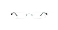 Gunmetal Glasses Direct EMP Rimless 7556 Rectangle Glasses - Front