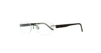 Brown Glasses Direct EMP Rimless 7557 Oval Glasses - Angle