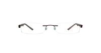 Burgundy Glasses Direct EMP Rimless 7562 Rectangle Glasses - Front