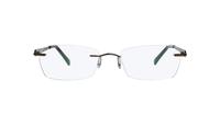 Brown Glasses Direct EMP Rimless 7567 Rectangle Glasses - Front
