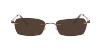 Brown Glasses Direct EMP Rimless 7567 Rectangle Glasses - Sun