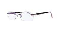 Pink Glasses Direct EMP Rimless 7567 Rectangle Glasses - Angle