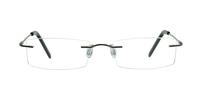 Gunmetal Glasses Direct EMP Rimless Fantastic Rectangle Glasses - Front