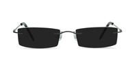 Gunmetal Glasses Direct EMP Rimless Fantastic Rectangle Glasses - Sun