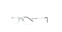 Silver Glasses Direct EMP Rimless Magic Rectangle Glasses - Angle
