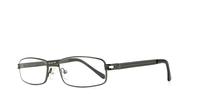 Gunmetal Glasses Direct Fine Line 1008 Rectangle Glasses - Angle
