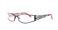 Black/red Glasses Direct Galadriel Rectangle Glasses - Angle