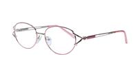 Gold/Pink Glasses Direct Solo 211 Oval Glasses - Angle