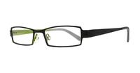 Black Green Glasses Direct Guilder Rectangle Glasses - Angle