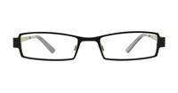 Black Green Glasses Direct Guilder Rectangle Glasses - Front