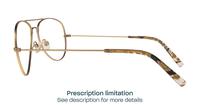 Matte Gold Glasses Direct Hartley Aviator Glasses - Side