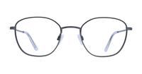 Shiny Black Glasses Direct Henley Round Glasses - Front