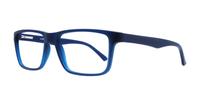 Matte Blue Glasses Direct Henry Square Glasses - Angle