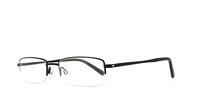 Black Glasses Direct Hugh Rectangle Glasses - Angle