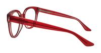 Red / Crystal Clear Glasses Direct Jessie Oval Glasses - Side