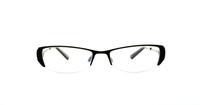 Black/Teal Glasses Direct Live Wire Rectangle Glasses - Front