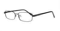 Black Glasses Direct Mark Rectangle Glasses - Angle