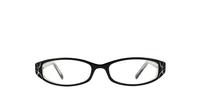 Black Glasses Direct Prague Oval Glasses - Front
