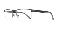Matte Gunmetal Glasses Direct Remington Rectangle Glasses - Angle