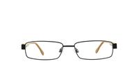 Black Glasses Direct Rupert Rectangle Glasses - Front