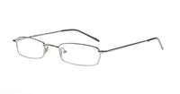 Gunmetal Glasses Direct Sapphie Rectangle Glasses - Angle