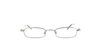 Gunmetal Glasses Direct Sapphie Rectangle Glasses - Front
