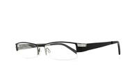 Black Glasses Direct Simon Rectangle Glasses - Angle