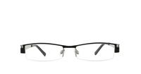 Black Glasses Direct Simon Rectangle Glasses - Front
