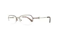 Silver/Purple Glasses Direct Titanium Aventine 03 Oval Glasses - Angle