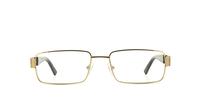 Gold/Tortoise Glasses Direct Titanium Aventine 07 Rectangle Glasses - Front
