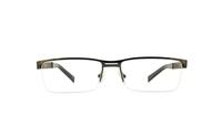Gunmetal Glasses Direct Titanium Aventine 08 Rectangle Glasses - Front