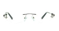 Silver Glasses Direct White 2- 1 Rectangle Glasses - Front