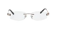 Shiny Gold Glasses Direct White 3- 1 Rectangle Glasses - Front