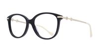 Black/Gold Gucci GG0967O Cat-eye Glasses - Angle